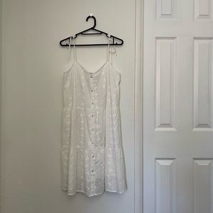 NWT vintage style white mini dress sz M